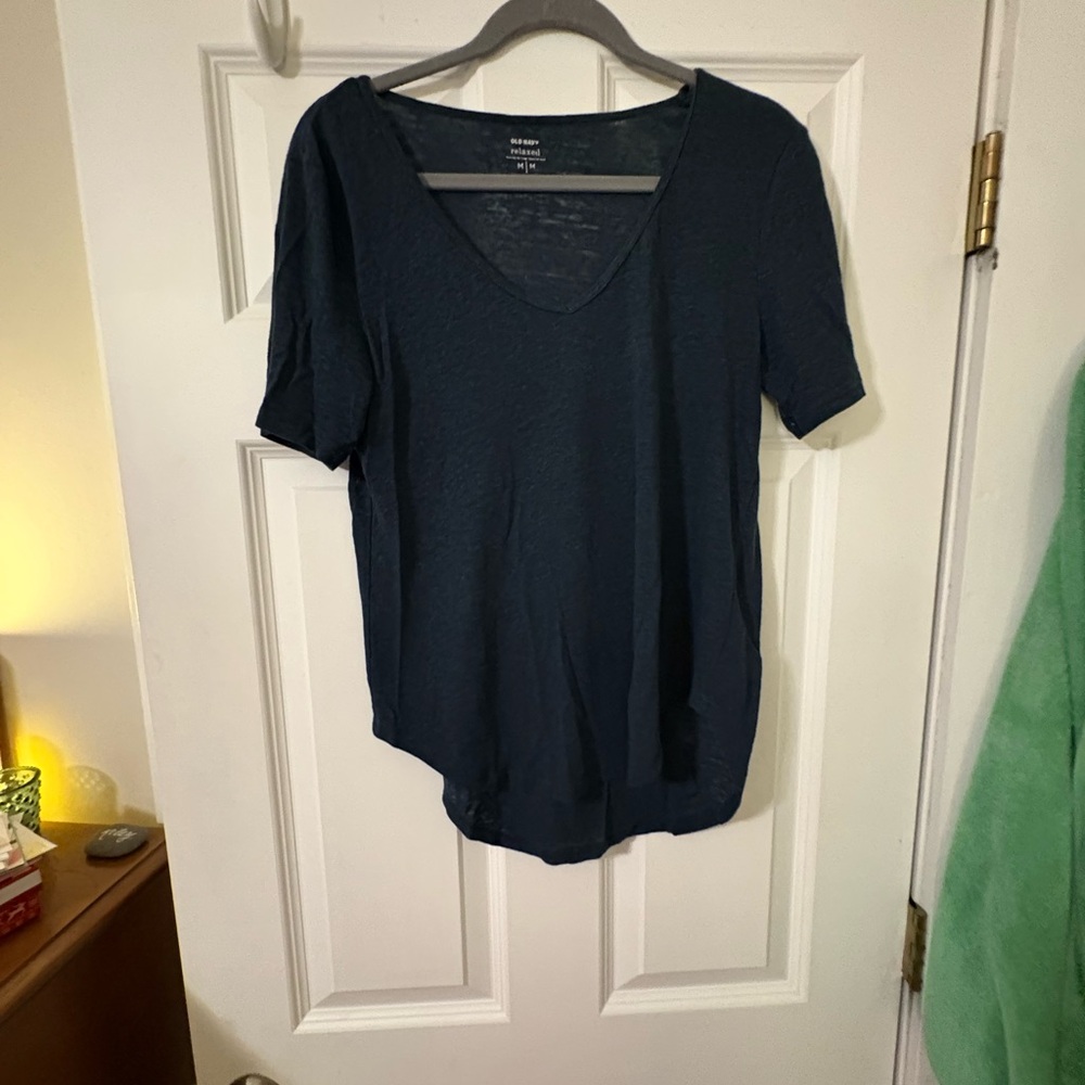 Old Navy Women's Dark Blue Short Sleeve Top